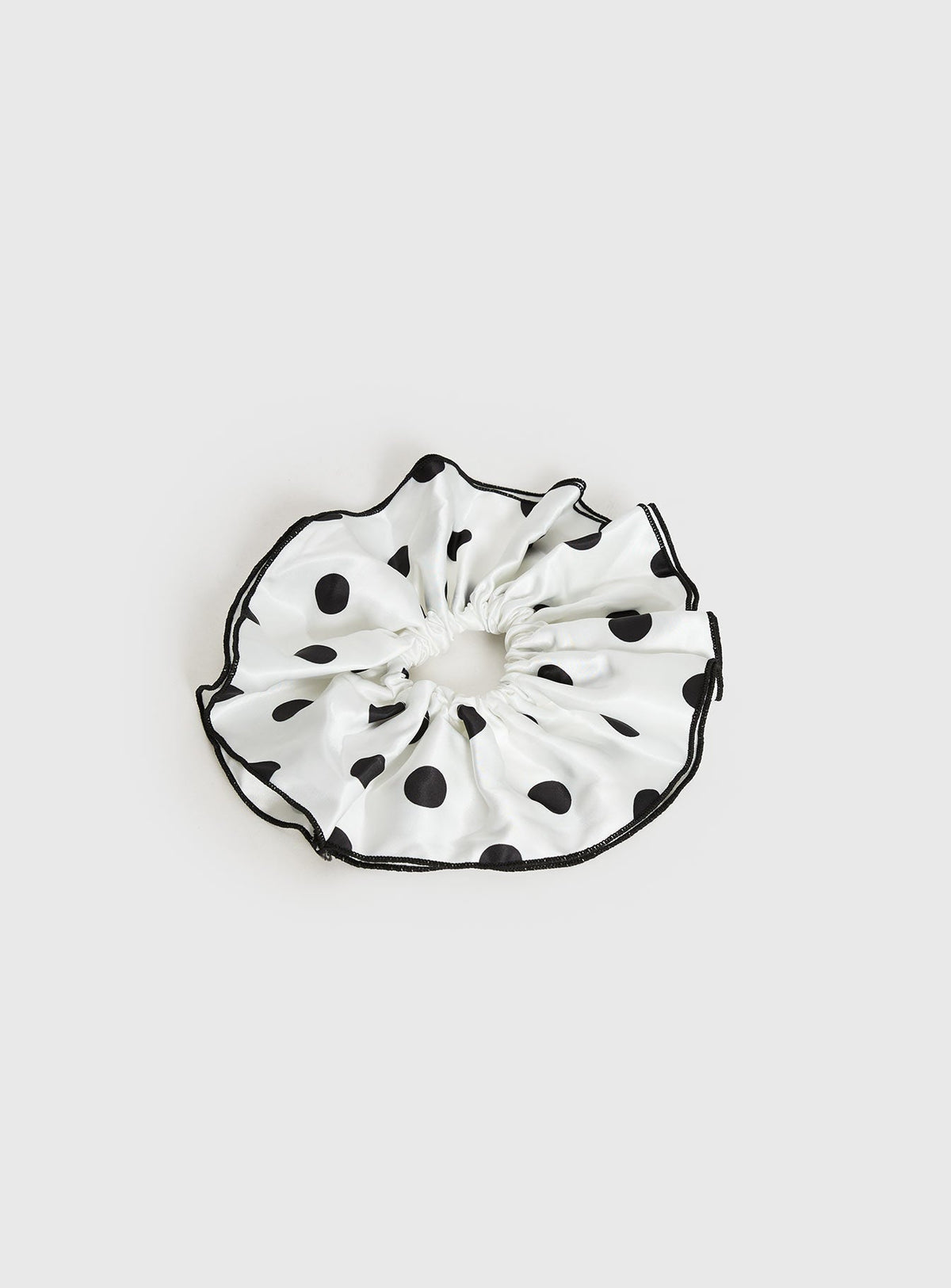 Make My Day Scrunchie White Polka