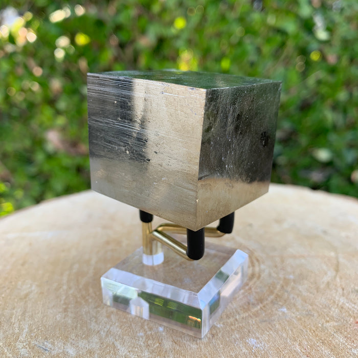 226.0g 4x4x4cm Perfect Silver Spanish Pyrite from Spain