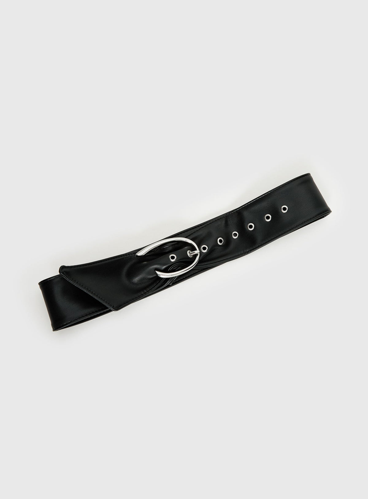 Sirena Faux Leather Belt Black / Silver