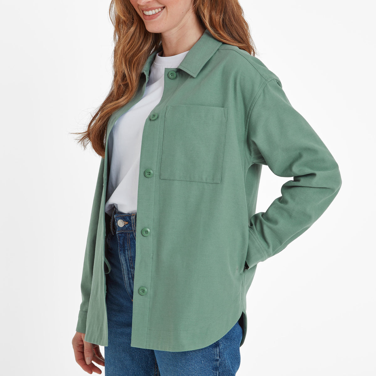 Risna Womens Shacket - Light Forest