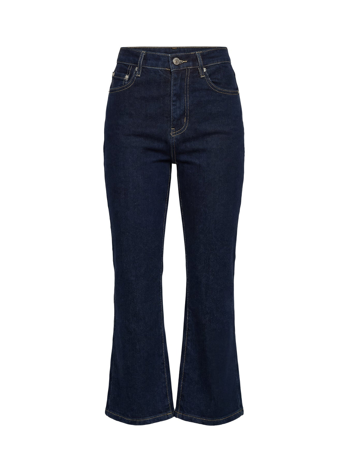 Cindee High Rise Cropped Jeans Raw Indigo