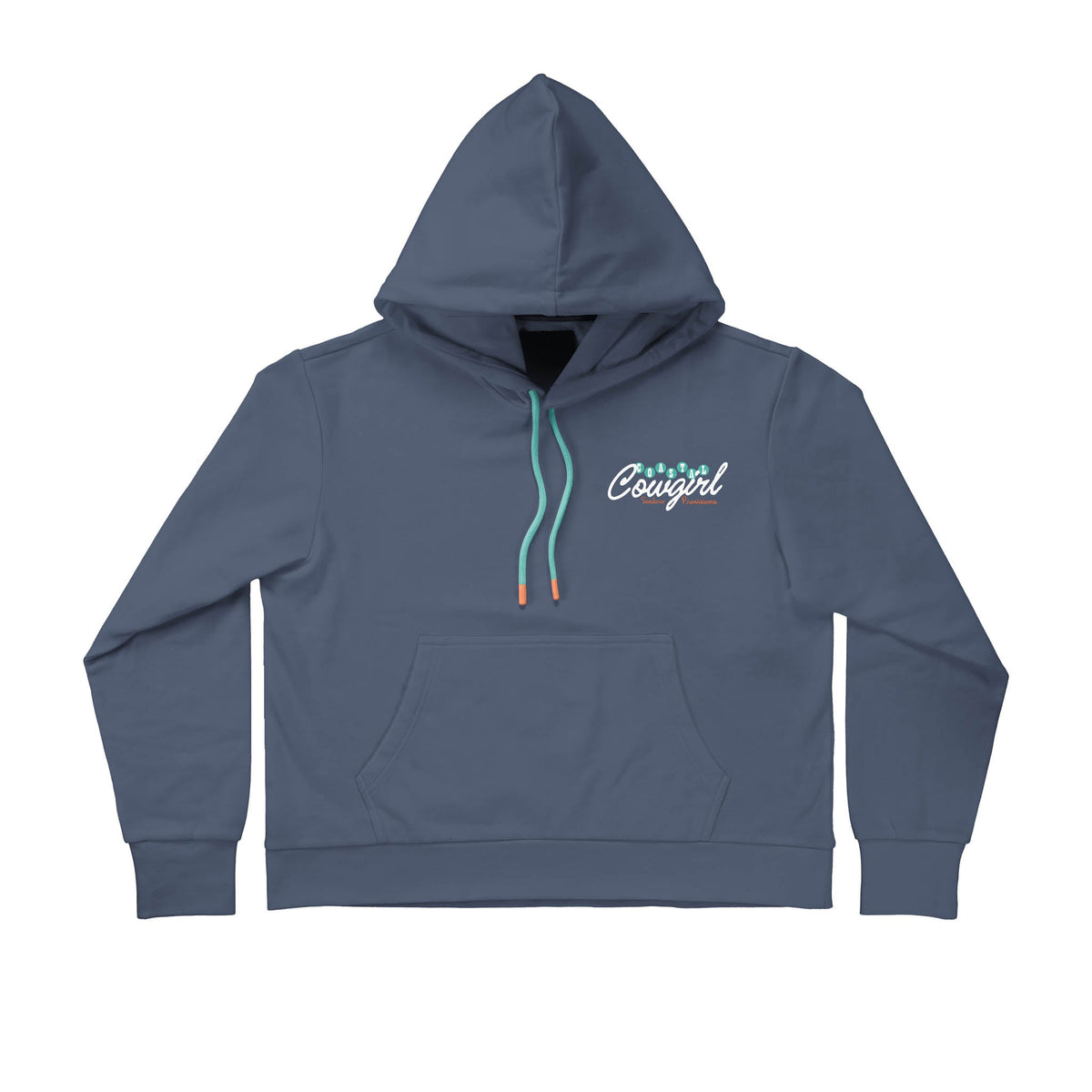 Coastal Cowgirl Crop Hoodie - Navy