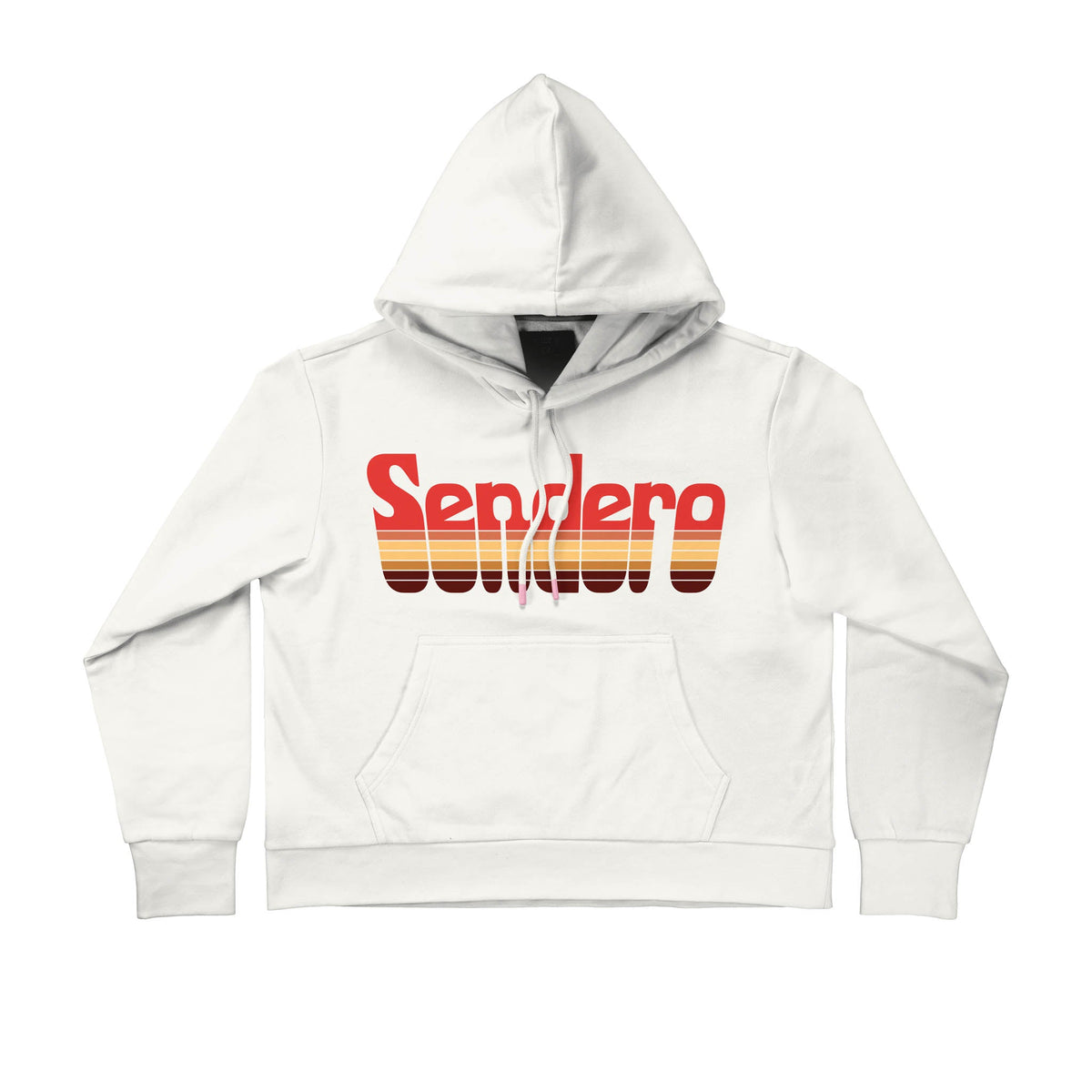 Retro Logo Crop Hoodie - Vintage White
