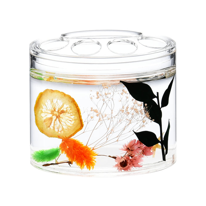 Acrylic Liquid Motion Home Decor Lemon Toothbrush Holder