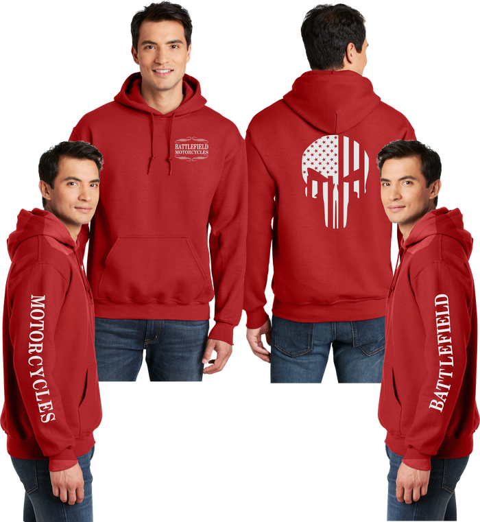 Battlefield Flag Punisher - Reflective Pullover Hoodie