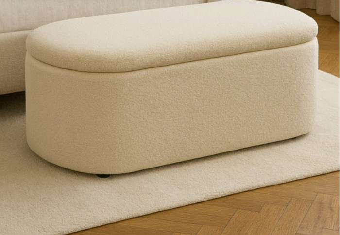 Donny bed in King size cream fabric-bed-Renaissance Design Studio