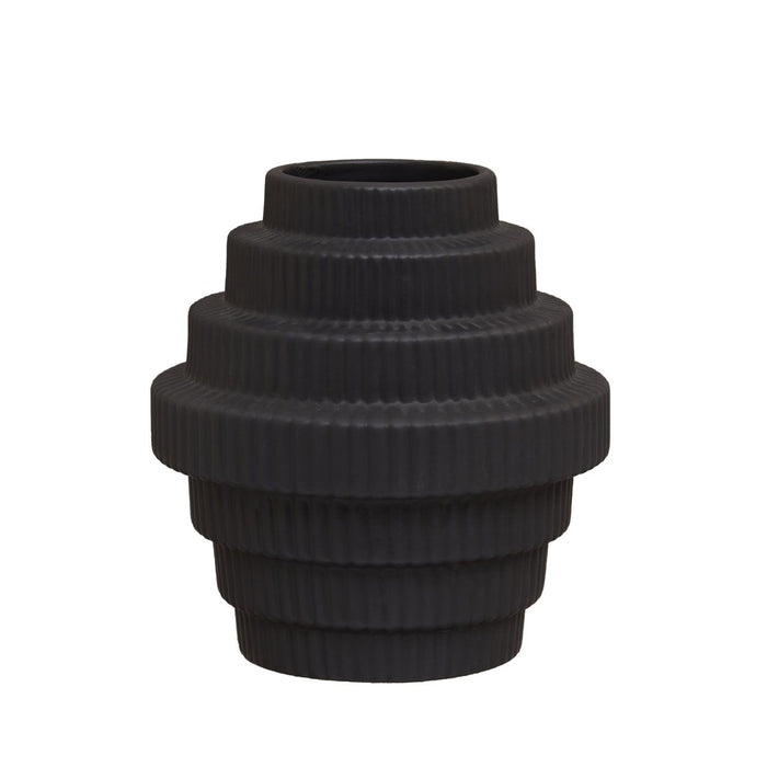 FABIA BLACK VASE 2 SIZES-Renaissance Design Studio