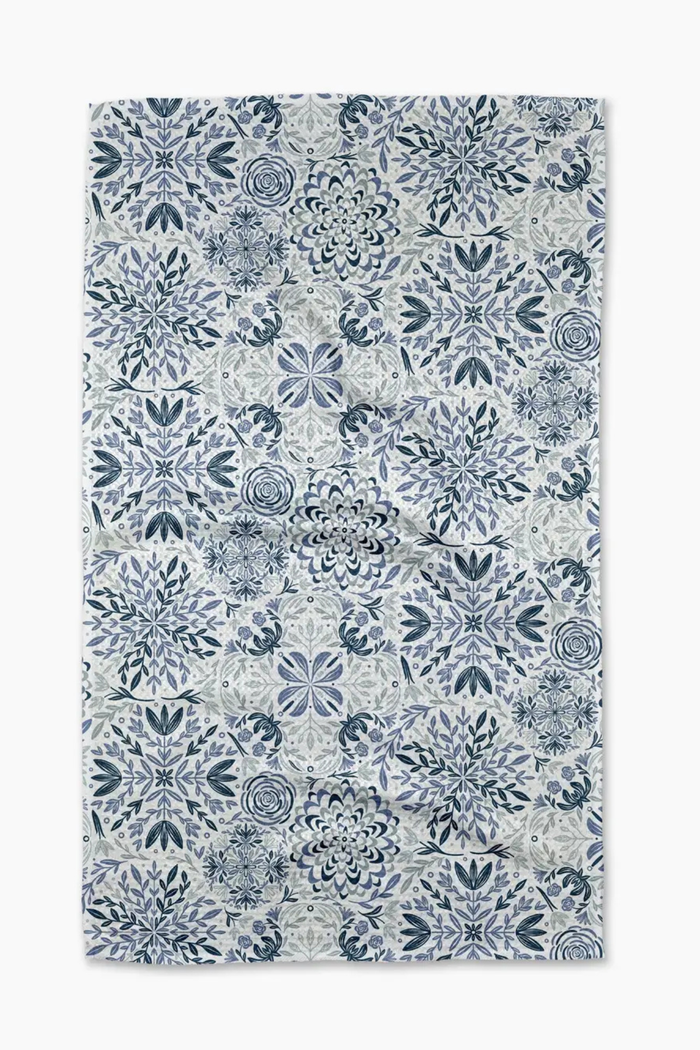Floral Medallions Tea Towel