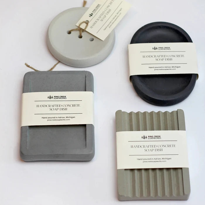 Handmade Concrete Soap Dish - Oval Smooth