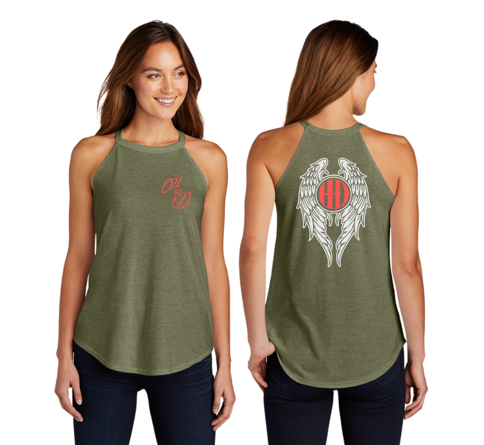 Hot Diva Wings - Coral Reflective - Rocker Tank Top