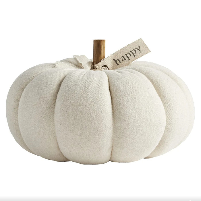 Medium Cream Pumpkin Sitter