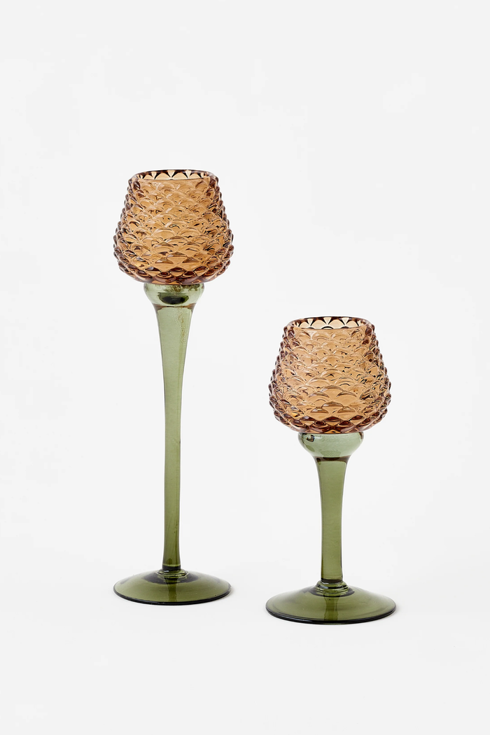 Pinecone Pedestal Votive Set/2