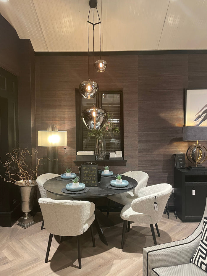 Tulip 3 light hanging pendant with glass ex display clearance-Renaissance Design Studio