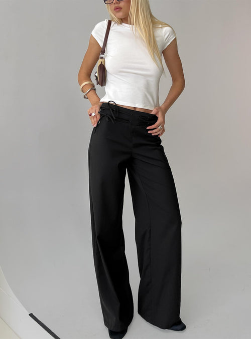 Just Have Fun Wide Leg Pant Black