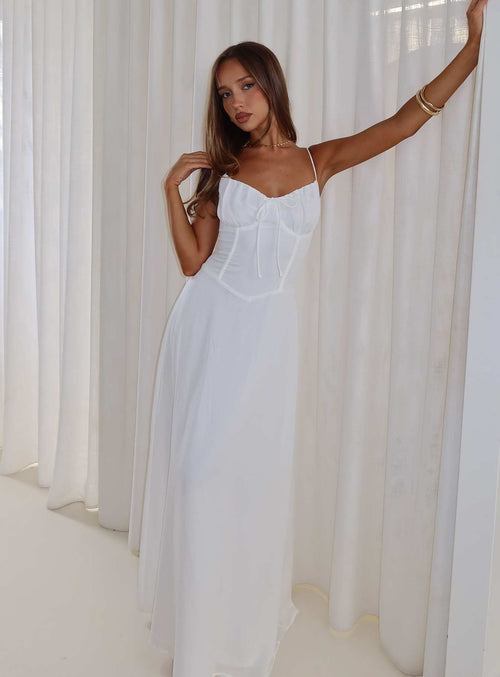 Members Only Maxi Dress White