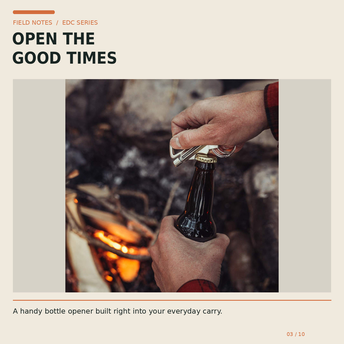 🔥 Limited-Time Offer | 3-in-1 Survival Keychain – Refillable Fire Starter, Bottle Opener & Carabiner Clip for Camping & Everyday Carry