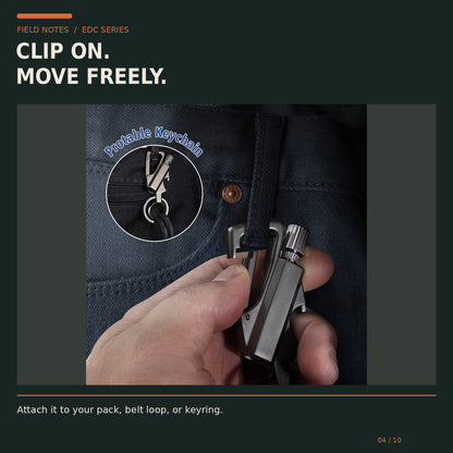 🔥 Limited-Time Offer | 3-in-1 Survival Keychain – Refillable Fire Starter, Bottle Opener & Carabiner Clip for Camping & Everyday Carry