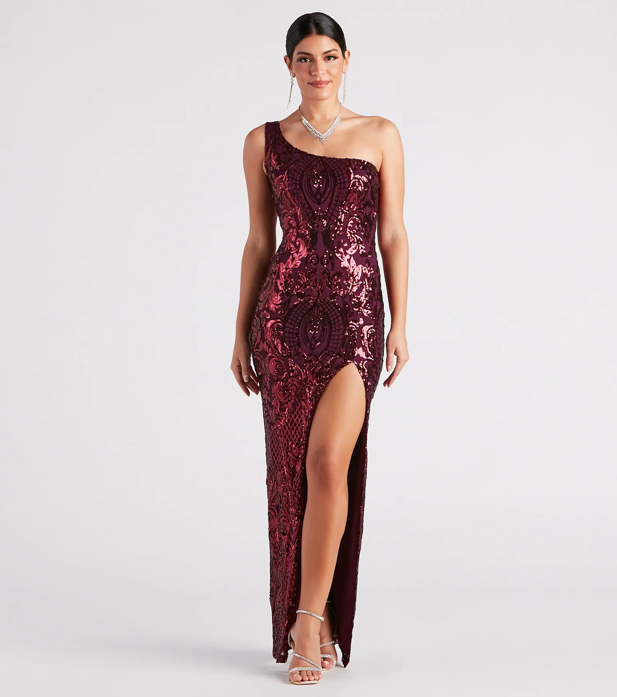 Eris Formal Sequin Scroll Dress