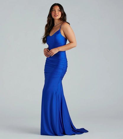 Jamie Formal Cowl Neck Mermaid Dress
