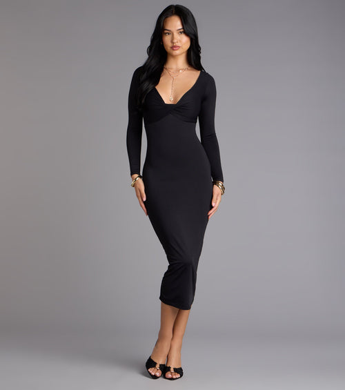 In the Moment Bodycon Midi Dress