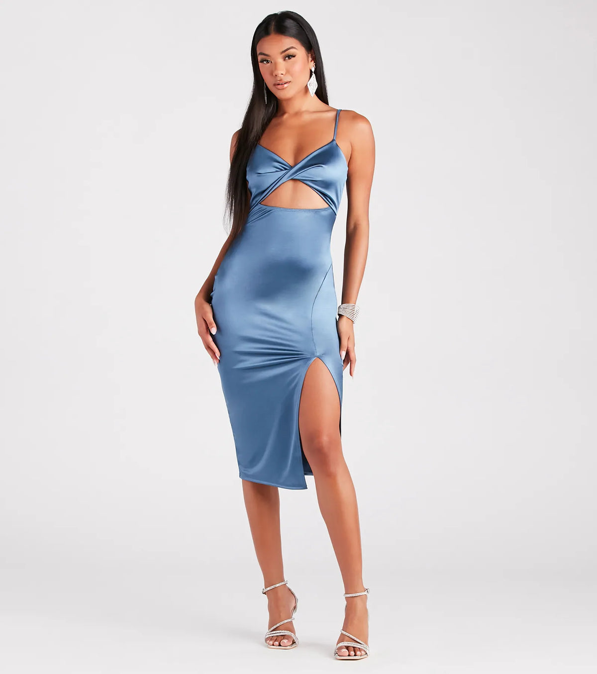 Stunning Sleek Style Midi Dress