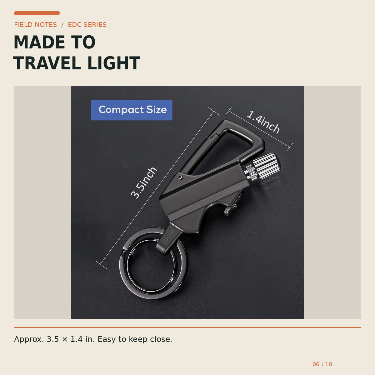 🔥 Limited-Time Offer | 3-in-1 Survival Keychain – Refillable Fire Starter, Bottle Opener & Carabiner Clip for Camping & Everyday Carry