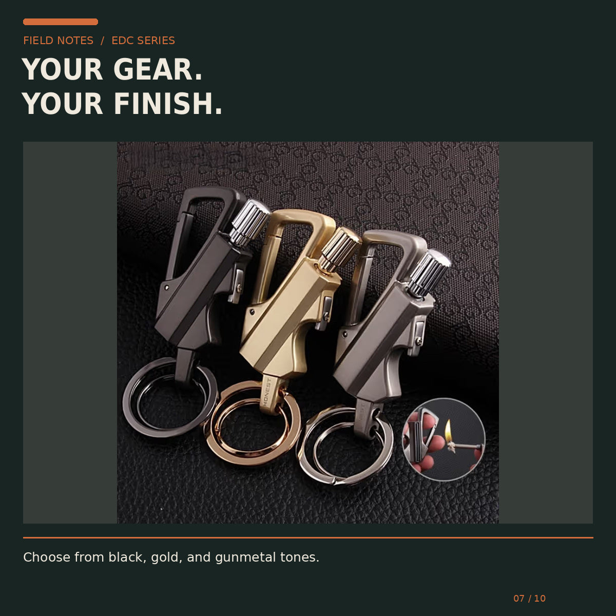 🔥 Limited-Time Offer | 3-in-1 Survival Keychain – Refillable Fire Starter, Bottle Opener & Carabiner Clip for Camping & Everyday Carry