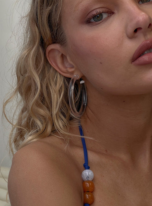 Stars Shine Hoop Earrings Clear