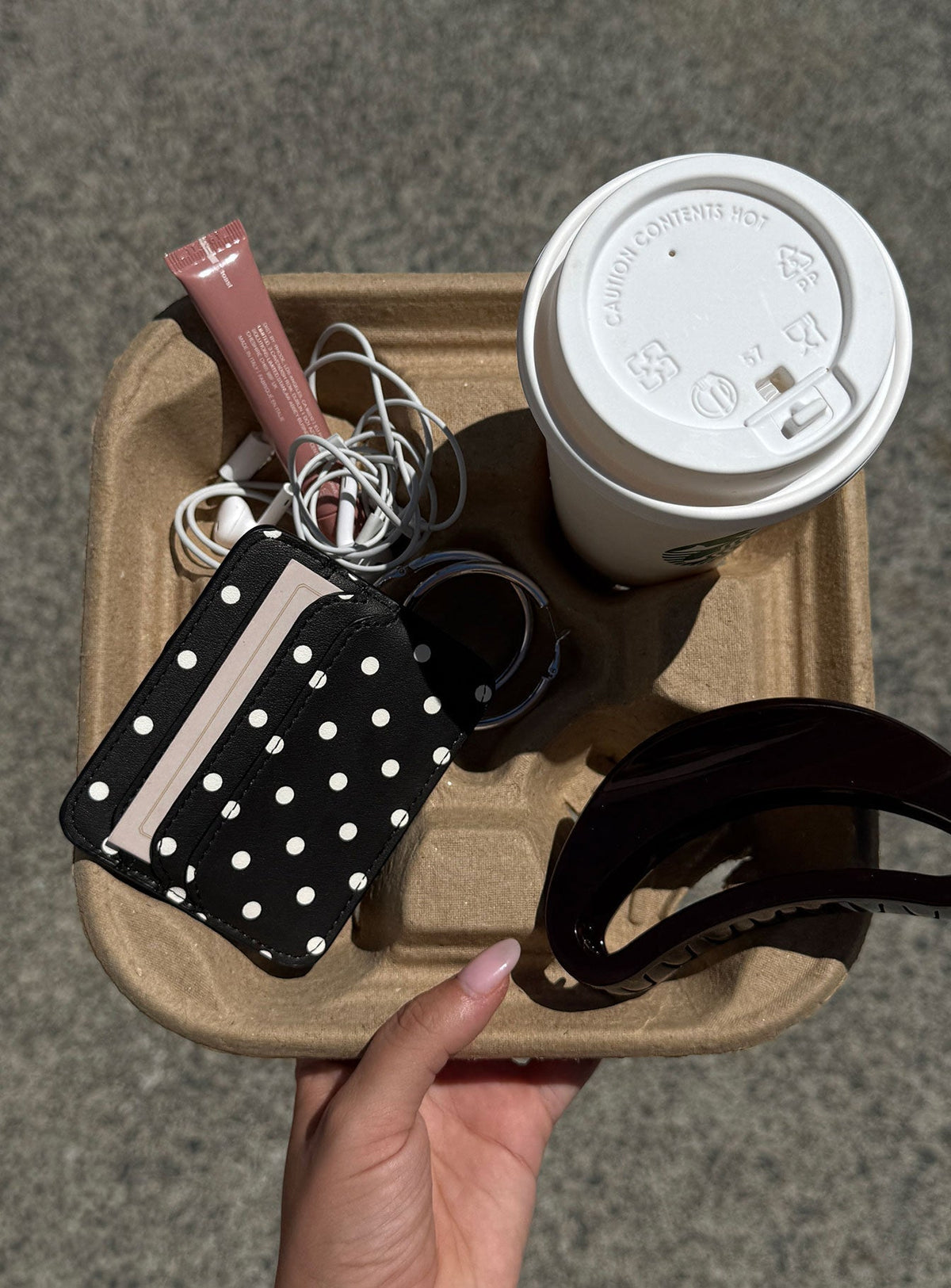 Kiss Of Life Cardholder Black Polka