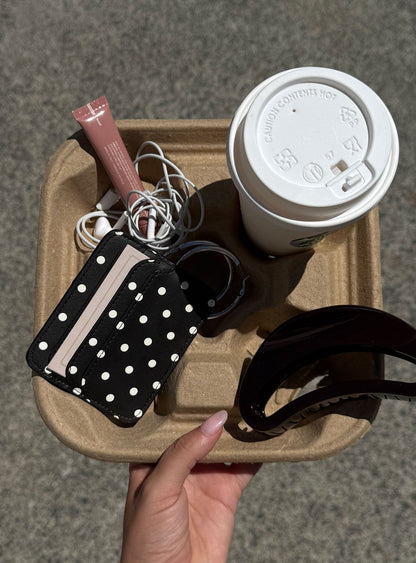 Kiss Of Life Cardholder Black Polka