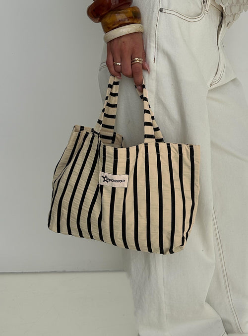 Skylaah Tote Bag Black Stripe