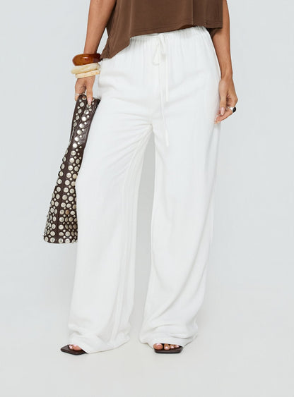 Parklea Linen Blend Pants White