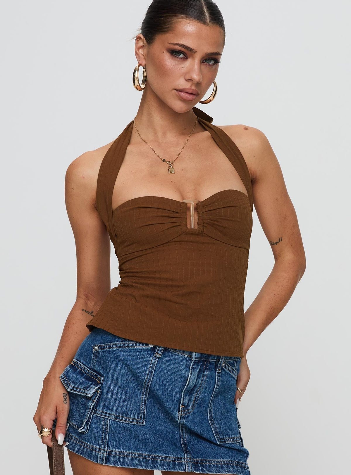 Isabetta Halter Top Chocolate