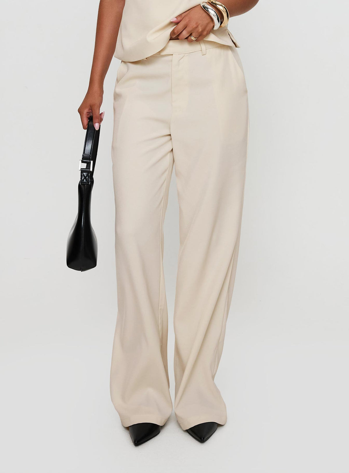 Irresistible Wide Leg Pant Cream Petite