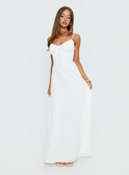 Members Only Maxi Dress White