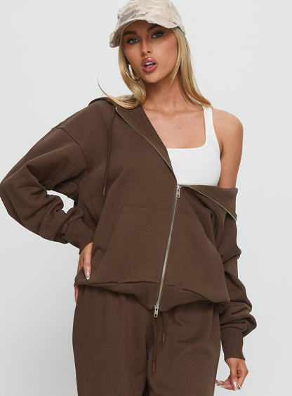 All Day Oversized Hoodie Chocolate