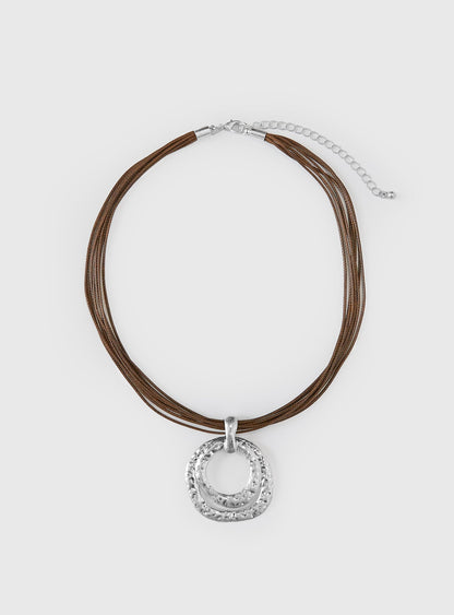 Never Too Much Pendant Necklace Silver