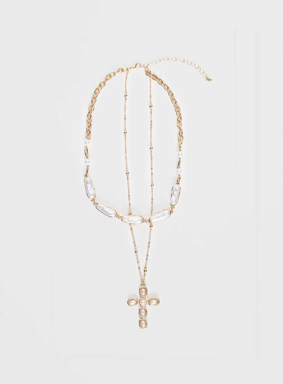 Isabellah Pearl Necklace Pack Gold