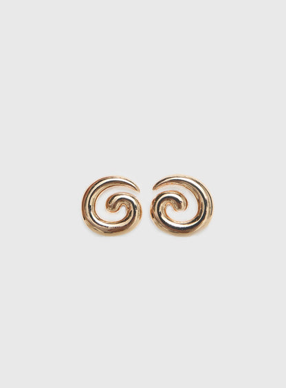 Sold On You Spiral Earrings Gold