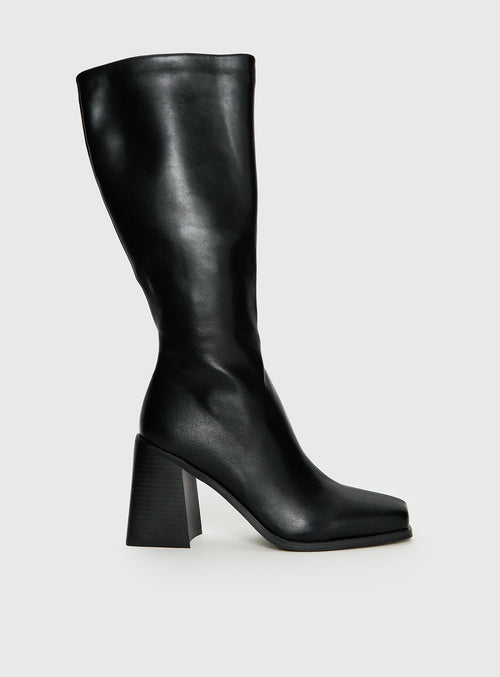 Renzo Knee High Boots Black