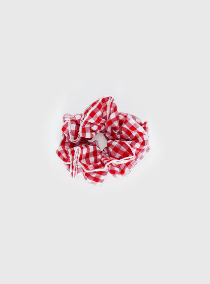 Cheshire Scrunchie Red Gingham