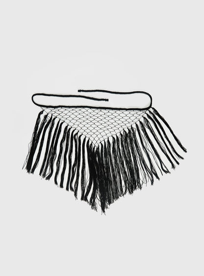 Karlotta Tassel Sarong Black