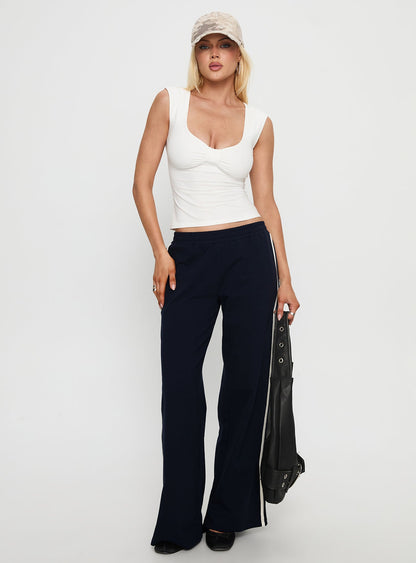 Penni Ruched Tank Top White