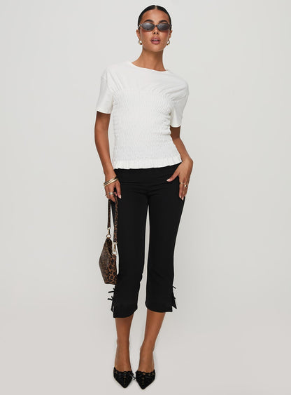 Maybe Tomorrow Ruched Top White