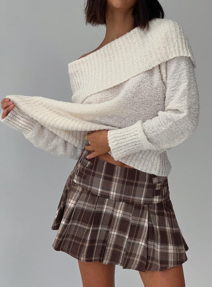 Cartwright Mini Skirt Brown Check