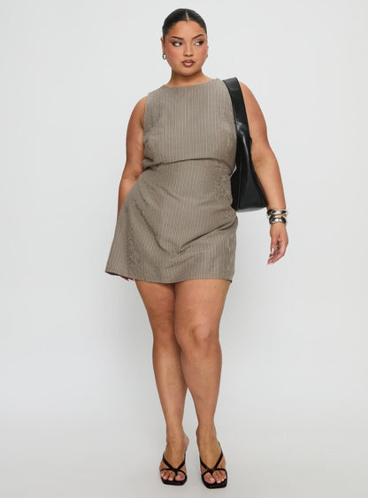 Yumiko Romper Green Stripe Curve