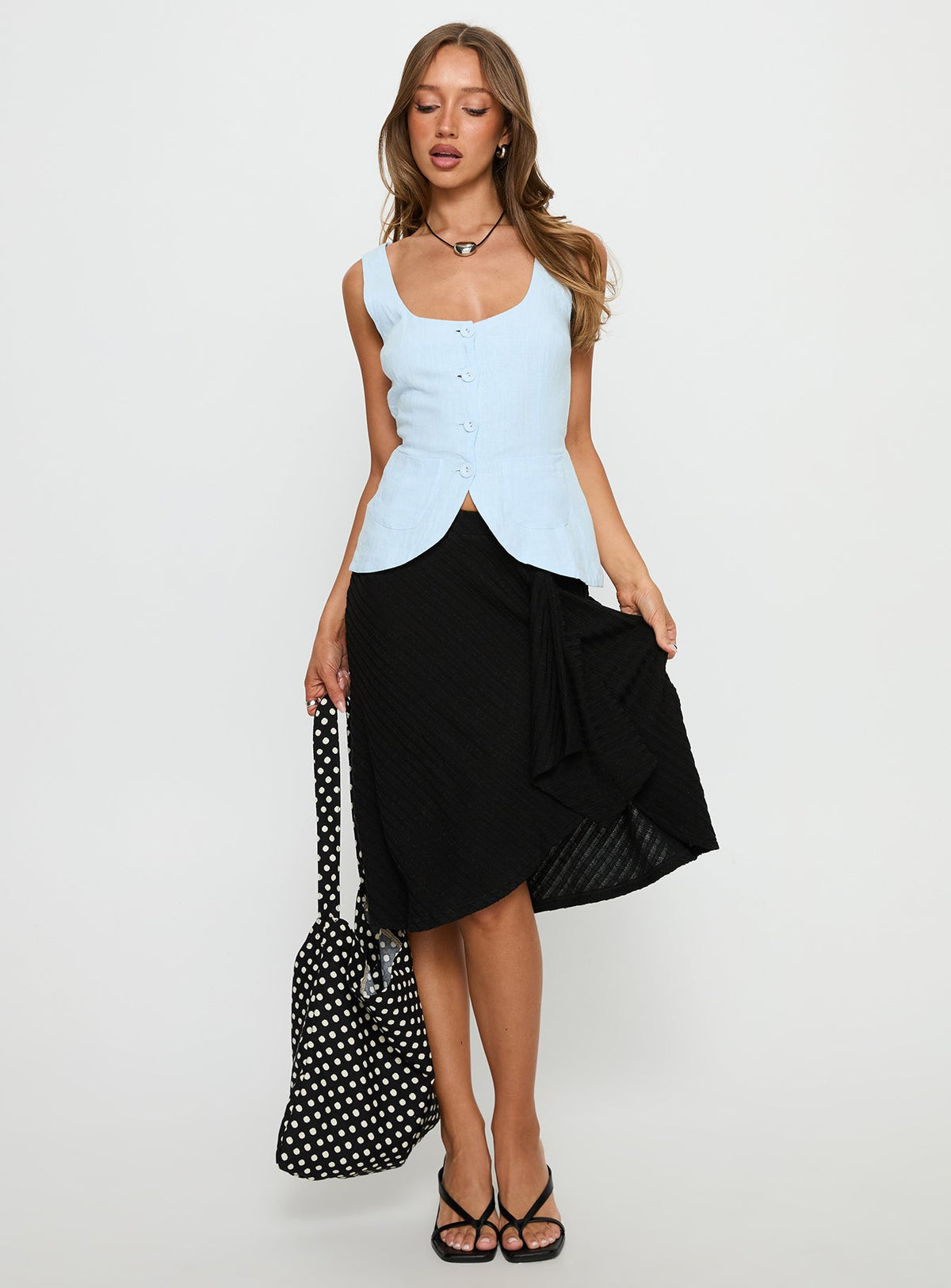 Spirito Vest Top Blue
