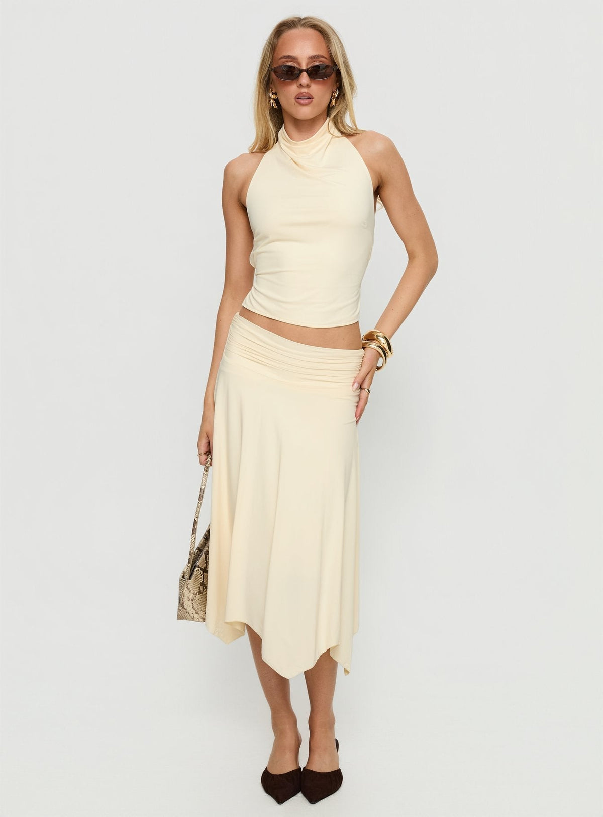 Scenic Route High Neck Top Yellow