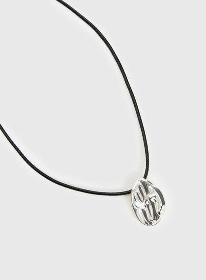 Mayve Cord Necklace Silver