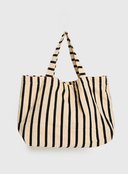Skylaah Tote Bag Black Stripe